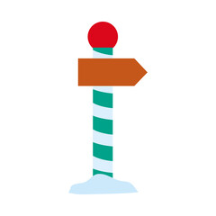 merry christmas road sign vector design