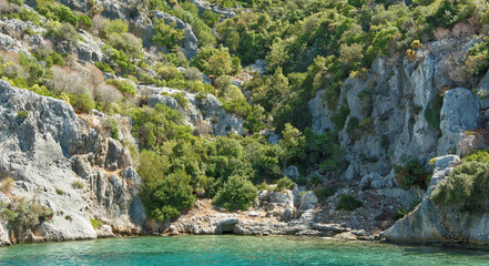  Kekova is an island that under the water preserves the ruins of 4 ancient cities,that left the water in the II century BC. in because of the earthquake