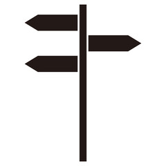 Signpost Icon Isolated on White Background