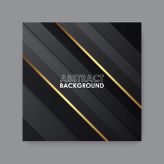 Luxury black background with gold line