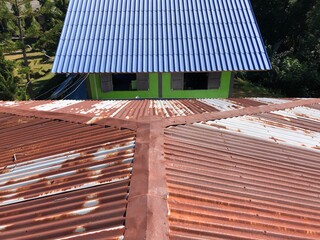 solar panels on roof