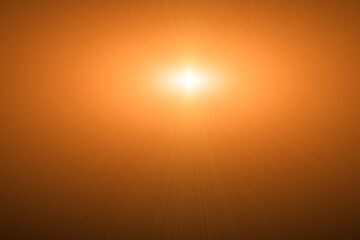 Beautiful optical lens flare effect Golden sun light