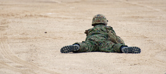 小銃を持った陸上自衛官 Wall Mural Wallpaper Murals Josiah S