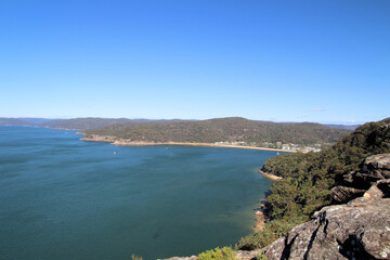 Warrah Lookout on the Pearl Beach Fire Trail Overlooking the Hawkesbury River New South Wales Australia