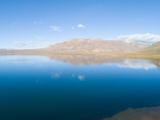 Aerial view of beautiful lagoon in Tibet,China