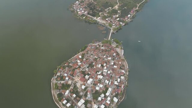 Aerial view of Golyazi village at Bursa in Turkey. 4K Footage in Turkey