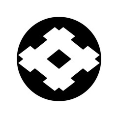 井桁紋・石持に落し井桁（こくもちにおとしいげた） / 石持地抜井桁（こくもちじぬきいげた）