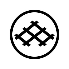 井桁紋・中輪に三つ持合せ井桁（ちゅうわにみっつもちあわせいげた）