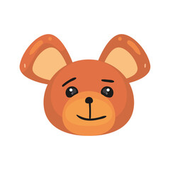 teddy bear toy face vector design