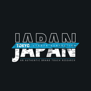 Tokyo Japan lettering, stylish typography slogan for t-shirts design, clothing, hoodies, etc. Vector print, typography, poster. Global swatches.