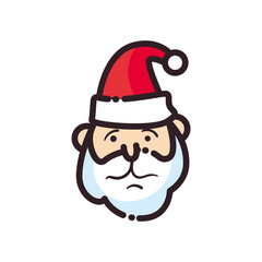 merry christmas santa flat style icon vector design