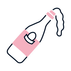 champagne bottle icon vector design