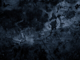 Dark wall black and blue cement background, Interior color grunge concrete old texture