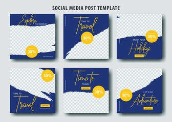 Travel sale social media post collection