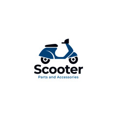 classic scooter emblems, logo, icons and badges. Urban, street scooter illustrations and graphics. © fahmi