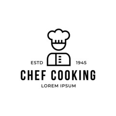 Kitchen Chef Design Logo template. Chef Restaurant Logo Stock Illustrations Template.
