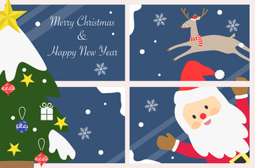 Santa’s sneaking outside window on Christmas night