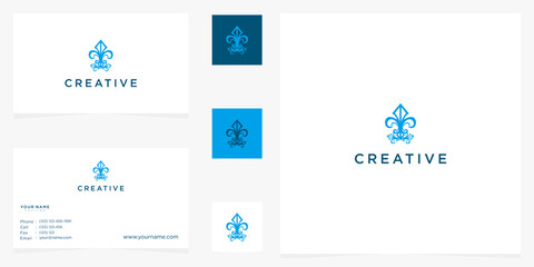 creative of luxury law consulting icon logo template business