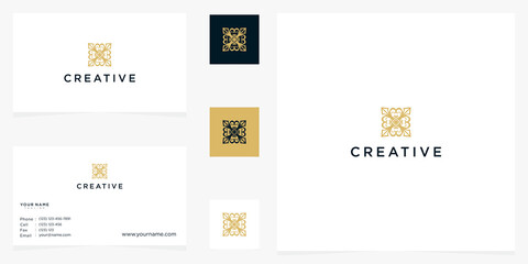 creative of luxury law consulting icon logo template business