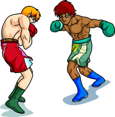 boxing match fighting for win