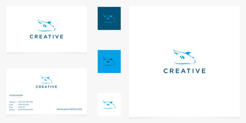 creative of shark icon logo template business