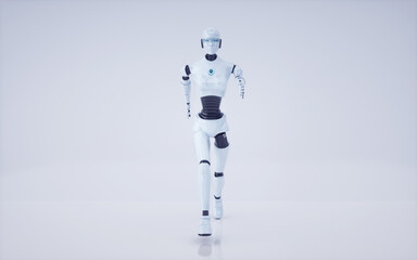 3d rendering Future artificial intelligence robot and cyborg