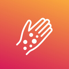 psoriasis icon with a hand