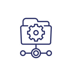 active directory line icon, vector