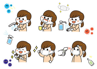 感染症対策　女の子セット