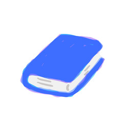 Cute Illustration of Book; Doodle style icon, Hand drawn vector illustration like watercolor