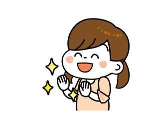 感染症対策　手がピカピカな女の子