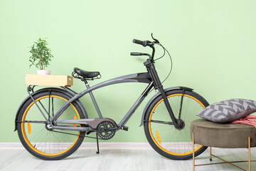 Fototapeta na wymiar Interior of modern room with bicycle