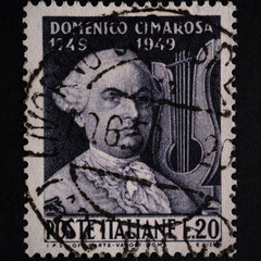 Domenico Cimarosa on an Italian stamp