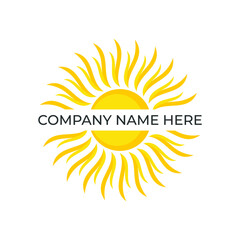 Abstract vector Sun logo icon vector. Sun logo deign template.