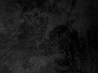 Black and white cement background,  Dark grunge texture concrete, Gray wall grungy abstract