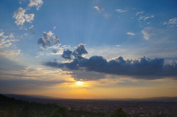 Fototapeta premium sunset in the mountains