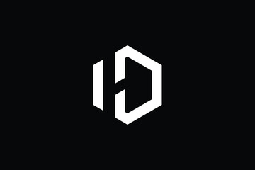 HD logo letter design on luxury background. DH logo monogram initials letter concept. HD icon logo design. DH elegant and Professional letter icon design on black background. H D DH HD