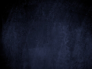 Dark cement texture background, Closeup black-blue grunge concrete, Wall indigo grungy old abstract