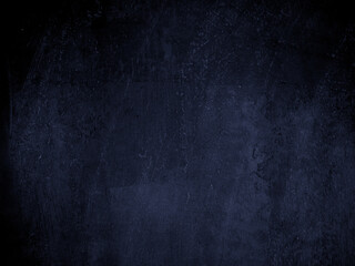 Dark cement texture background, Closeup black-blue grunge concrete, Wall indigo grungy old abstract