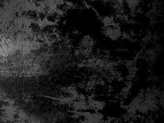 Black and white cement background, Closeup dark grunge texture concrete, Gray wall grungy pattern