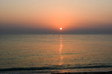 sun, sea and boat view from the beach 5