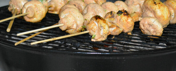 vegan mushroom on the grill