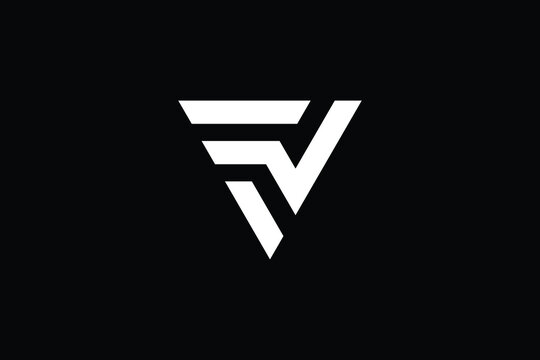 FV logo letter design on luxury background. VF logo monogram initials letter concept. FV icon logo design. VF elegant and Professional letter icon design on black background. F V VF FV