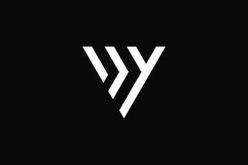 VY logo letter design on luxury background. YV logo monogram initials letter concept. VY icon logo design. YV elegant and Professional letter icon design on black background. V Y YV VY