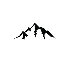 mountain black logo icon design vector