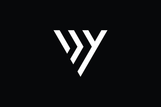 VY logo letter design on luxury background. YV logo monogram initials letter concept. VY icon logo design. YV elegant and Professional letter icon design on black background. V Y YV VY