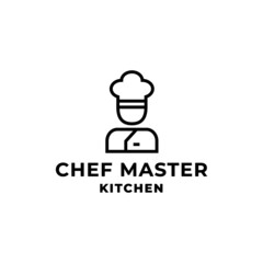 Kitchen Chef Design Logo template. Chef Restaurant Logo Stock Illustrations Template.