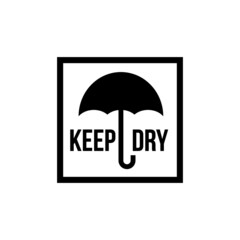 Keep Dry Sign or sticker Vector