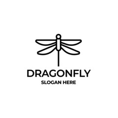 Dragonfly Logo Design Vector isolated on white background