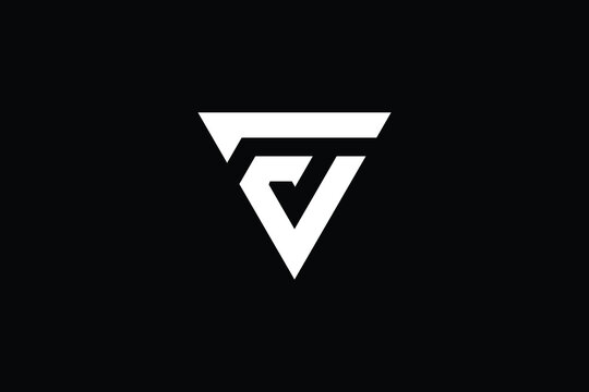 FV logo letter design on luxury background. VF logo monogram initials letter concept. FV icon logo design. VF elegant and Professional letter icon design on black background. F V VF FV